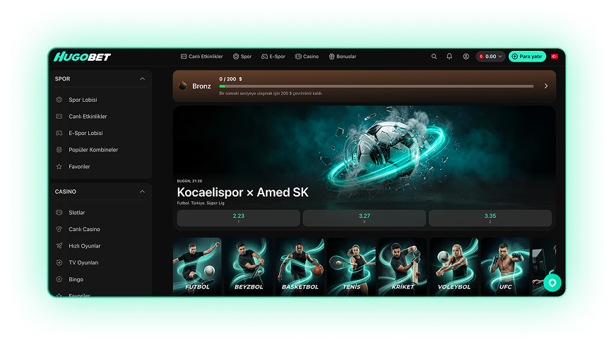 Hugobet Desktop